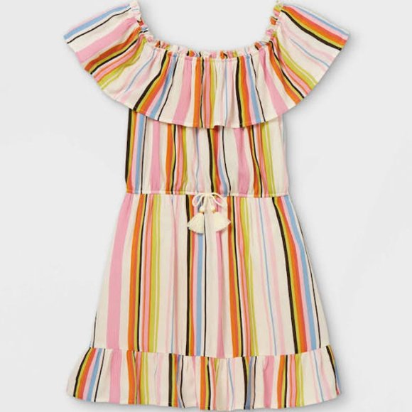 art class Other - 3/$15 ❤️ Art Class Girl's Ruffle Off-Shoulder Dress, Multicolored, Size L
